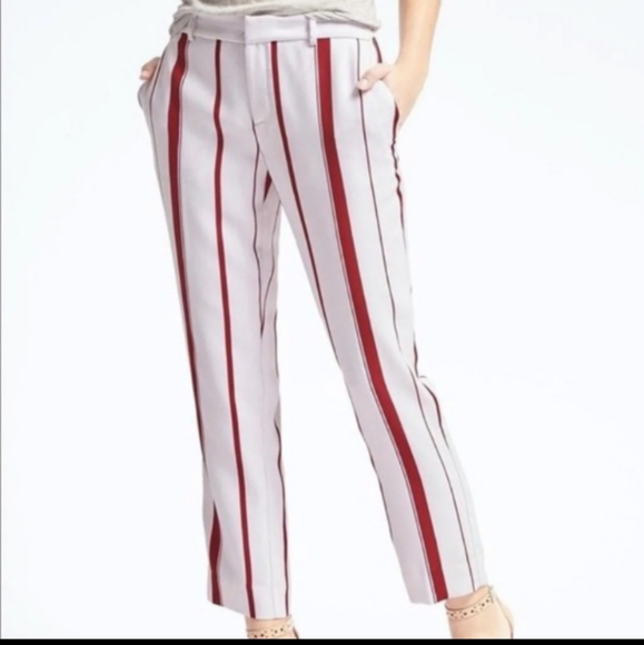 Banana Republic red and white stripe pants - Picture 8 of 9